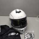 Sena Outrush R Bluetooth Modular Motorcycle Helmet with Intercom System (Gloss White, L)