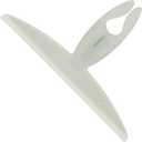 Casabella, White 44037 Clip on Silicone Squeegee, 10-1/8" x 1-1/4" x 6-3/4" h
