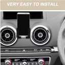 Mikikit Vehicle-Mounted Phone Holder Compact Car Bracket Lightweight Easy Install Mobile Phone Mount for Driving Convenience