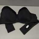Women's Push up Strapless Bra for Large Breasts with Clear Straps, Never Move On Party Cup 44D (Black)