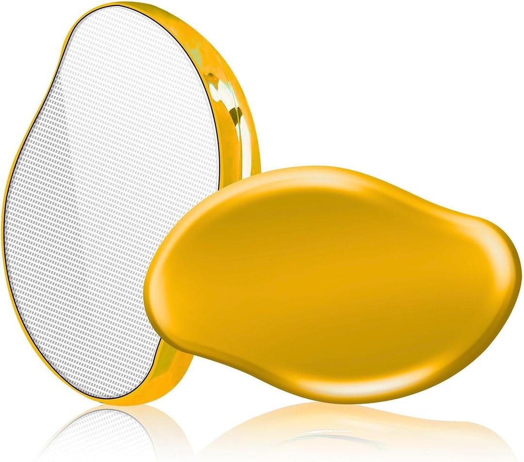 Crystal Hair Eraser for Women and Men, Reusable Crystal Hair Remover Magic Painless Exfoliation Hair Removal Tool, Magic Hair Eraser Device for Back Arms Legs (Gold)