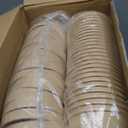 Fulmoon 100 Pack Paper Soup Containers with Lids Disposable Paper Food Containers with Vented Lid Kraft Ice Cream Cake Dessert Cups Soup Bowl for Party Hot Food Fruit Microwave(6 oz,Brown)