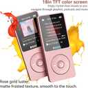RUIZU 64GB MP3 Player with Bluetooth 5.3, 1.8" Screen Portable Music Player, FM Radio, Voice Recording, EBook, Shuffle Single Loop, 80H Digital Audio Video Playback, Lightweight, Support 128GB TF Card