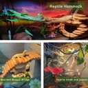 Bearded Dragon Tank Accessories, Reptile Mat Hammock Plants Bridge Jungle Climber Vines Terrarium Decorations for Leopard Gecko, Hermit Crab Lizard Snake (9 PCS Without Reptile Mat)