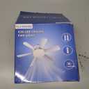 ZMISHIBO 1 Pack 17.9 Inch Socket Fan Light with Remote, Dimmable 3 Colors 6 Speed 1100 Lumens Light Bulb Fan Screw in Ceiling with Lights, Light Socket Ceiling Fan for Bedroom -Black