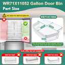 Upgraded WR71X11052, PS6883671 Gallon Door Bin Compatible with ge Refrigerator(some models): DFE28JSKFSS, GFE26GMKFES, GFE28GYNJFS, GWE23GYNHFS etc, Replaces AP5669350, 239D2487, 2692216 etc