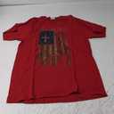 One Nation Under God Patriotic American Flag T-Shirt for Women Men Red  M