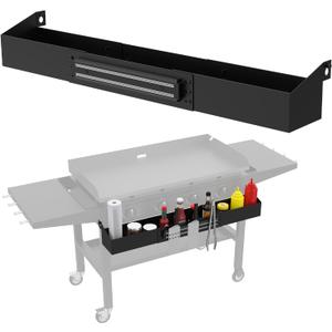 Griddle Front Accessory Shelf for Blackstone 36", Storage Box with Tool Holder for Blackstone Griddle Accessories 36 Inch, Front Shelf Caddy for Black stone Tools Caddy