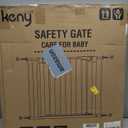 keny 29"-42.5" Baby Gate for Stairs, Auto Close Safety Dog Gate, Pressure Mounted Easy Walk Through Pet Gate for Doorways, Durable Stair Gate, 30" Tall, White