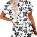 StunShow Womens Short Sleeve Shirts Summer Tunic Tops Floral Blouses 2025 Dressy Casual (S-3XL) (M)