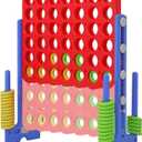 SDADI Jumbo 4 in a Row Game, 4-to-Score Giant Game Set with Adjustable Height (2.5-3.5 FT) for Kids & Adults, Indoor/Outdoor Connect Game with Quick-Release Slider, Perfect for Family and Party Games