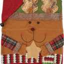 Xmas Dinner Chair Back Covers Easy To Install Soft Anti Wrinkle Non Slip Christmas Chair Slipcovers for Dining Room