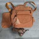 GAEKEAO Backpack Purse for Women Fashion Leather Designer Travel Backpack Purses Convertible Shoulder Bag with Wristlet (Nubuck Brown)