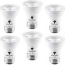 6 Pack PAR16 LED Bulb Long Neck 7W 75W Equivalent 500 Lumens E26 3000K Warm White Dimmable Bright LED Track Lighting Bulbs, Mini, Flood Light PAR16 LED Spotlight