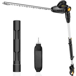 HEINPRO Pole Hedge Trimmer Cordless Compatible with Dewalt 20V MAX Battery, Hedge Trimmer with Extension Pole Up to 14-Feet Reach, 18-Inch Pole Trimmer for Hedge Trimming (Tool Only)