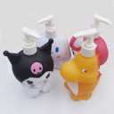 2 x Cute Cartoon Animal Hand Soap Pump Lotion, Hand Soap, Shampoo, Shower Gel Dispenser Bear, Soap Dispenser Dinosaur Shaped Liquid Bottles Kids Empty Press Type Shampoo Bottles (Brown Bear)