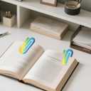 Sublimation Blanks Clips, Jumbo Paper Clips Clear for Heat Transfer DIY Design (12, 4"X2")