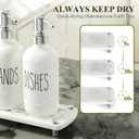 Cisily Kitchen Soap Dispenser Set Comes with Ceramics Sponge Holder, Gold Pumps, and Instant Dry Tray, Hand and Dish Soap Dispenser Set (4, Silver + White + Sponge Holder)