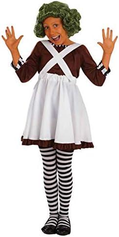 fun shack Girls Chocolate Factory Worker Halloween Costume, Kids Candy Movie Character Outfit for Trick-or-treating Size S