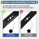 GICOOL 406712 Mulching Blade with 5/8'' Circle Mounting Pattern for 21'' Deck Push Lawn Mower Craftsman Husqvarna 532406712 165833 175064 189028 532189028