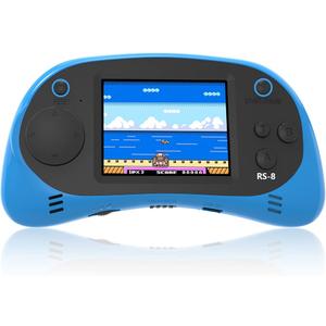 Hades RS-8D Kids Handheld Retro Game Console Built-in 260 Classic Games TV Video Games with 8 Bit Classic Games for Children (Light Blue)