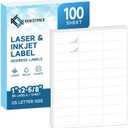 2 x KKBESTPACK Label Sticker, Address Labels  30 Up Shipping Labels 1 x 2-5/8 Self-Adhesive Barcode FNSKU Stickers for Inkjet and Laser Printer (100 Sheets / 3000 Labels) (KK30)