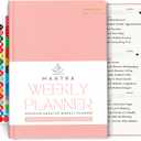 2025 Planner, Daily Journal & Gratitude Journal All-In-One with To Do List, Self Care Prompts & Habit Tracker - 5.8 x 8.3 - Pink