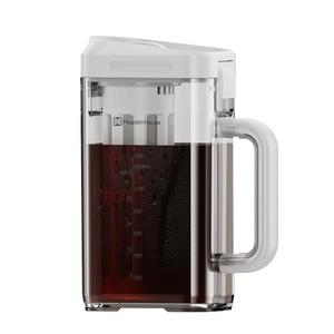Maestri House Compact Cold Brew Coffee Maker, 40oz Iced Tea and Coffee Maker Brewer Space Saving Tritan Pitcher, 350 Mesh Filter, 100% Leak-Proof, White
