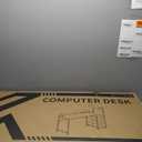 AODK 59 Inch Gaming Desk with USB Charging Ports & LED Light- Reversible Computer Desk with Storage Shelves & Monitor Stand, Modern Gamer Desk Table with Fabric Drawers & Side Hook, Carbon Fiber Black