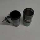 Black Travel Mug with Handle, Green Stainless Steel Insulated Tumbler