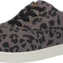 Spenco Women's Khloe Kick Sneaker (5, Charcoal Leopard)