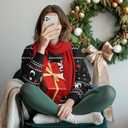 99TIMORO Funny Ugly Christmas Sweater for Men and Women, Holiday Pullover 2025, Novelty Crewneck Sweatshirt, Festive Gift (XL)
