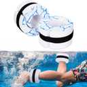 Hikeen Swim Aquatic Cuffs,High-Density EVA Water Aerobics Float Ring Fitness Pool Exercise Weights Set, Water Ankles Arms Belts with Adjustable Float for Swim Fitness Training