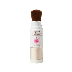 Hawaiian Tropic Mineral Powder Sunscreen Brush SPF 30 | Beach Essentials, Zinc Oxide Mineral Sunscreen Powder SPF, Face Sunblock Travel Size, Brush On Sun Screen Protector for Face and Body, 0.15oz, EXP 01/27