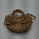 Dailyacc Straw Shoulder Bag For Women Woven Purse Beach Envelope Clutch Straws Wallet (Tote-brown)