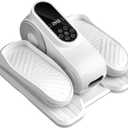 Under Desk Elliptical Exercise Machine, Electric Ellipse Leg Exerciser As Seen On TV, 12 Speed Foot Leg Exerciser While Sitting for Seniors, Portable Mini Seated Pedal Exerciser for Home Office