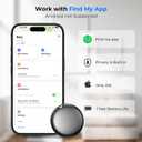 Air Tracker Tags 4 Pack - Bluetooth Wallet Tracker, Keys Finder Work with Apple Find My (iOS Only), Smart Item Locator Tags for Luggage, Backpack, Phone (Black)