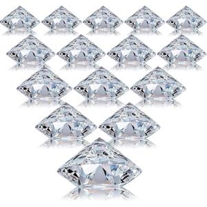 Boao 24 Pack Diamond Place Card Holders Acrylic Table Number Holder Card Stands Crystal Diamond Party Decorations Favor for Weddings Home Table(Clear)