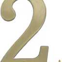 1Pcs 3Inch Metal House Numbers with M2 Screws Solid Zinc Alloy Mailbox Numbers for Outside, 3D Address Numbers for House, Apartment, Office, Hotel Room, Mailbox Signs (Bronze, No.2)