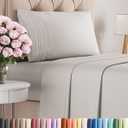 Twin Size 3 Piece Sheet Set - Comfy Breathable & Cooling Bed Sheets Set - Hotel Luxury Bedding for Women, Men, Kids, Teens, Boys & Girls - Deep Pockets, Soft and Wrinkle Free - Oeko-Tex - French Grey