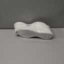 Women's Knit Slip On Walking Shoes - Comfort Ballet Flats with Rubber Sole & Arch Support (White)