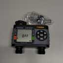 Melnor 65166AMZ HydroLogic Digital Hose Timer, 2-Zone Programmable Watering Timer, Quick Connect Bundle, Black, Grey