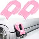 Hood Latch Lock Catch Brackets Cover for 2018-2024 Jeep Wrangler JL JLU Unlimited Sports Freedom Sahara Rubicon Gladiator JT 2-Door & 4-Door Exterior Accessories Decoration (Pink 2PCS)