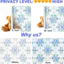 3 x SOMWISE Frosted Glass Window Privacy Film with Tools, Heat Blocking, Anti-UV, Anti-Glare, Static Cling, Decor for Home Bathroom Door, Renter Friendly, Removable, Reusable, Blue 45Inchx157Inch