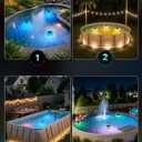 Brightown Floating Pool Lights Solar Powered 2 Pack, RGBWW Solar Pool Lights Chlorine Tablet Floater with 20+ Light Effects, Remote Control, IP68 Waterproof Pools Light for Pools, Hot Tubs, Party