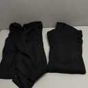 PRETTYGARDEN Women's Spring Fall 2 Piece Sweater Set Rib Knit Long Sleeve Crop Top Maxi Bodycon Skirt Casual Winter Outfits (Large, Black)