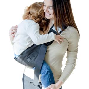 Toddler Sling Carrier 25-50 lbs - Easier to Use, Padding Behind Buckle, Safe & Secure Construction, Nylon Molle Loops Webbing Hold Keys & Supplies - Black