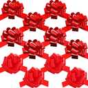 Syhood 48 Pcs Christmas Bows for Gift Wrapping 5 Inch Large Pull Bows Reusable Assorted Wrap Ribbon for Christmas Holiday Gift Wrapping Xmas Tree Wedding Party Decoration(Red)