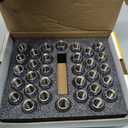 Dynofit 14mmx1.5 Lug Nuts Compatible with Chevy GMC Ford Ram 1500 Aftermarket Wheels, M14x1.5 Chrome Tuner Wheel Nuts fit Silvarado Sierra F150, One Piece Design Skinny Closed End Nuts (24pcs)