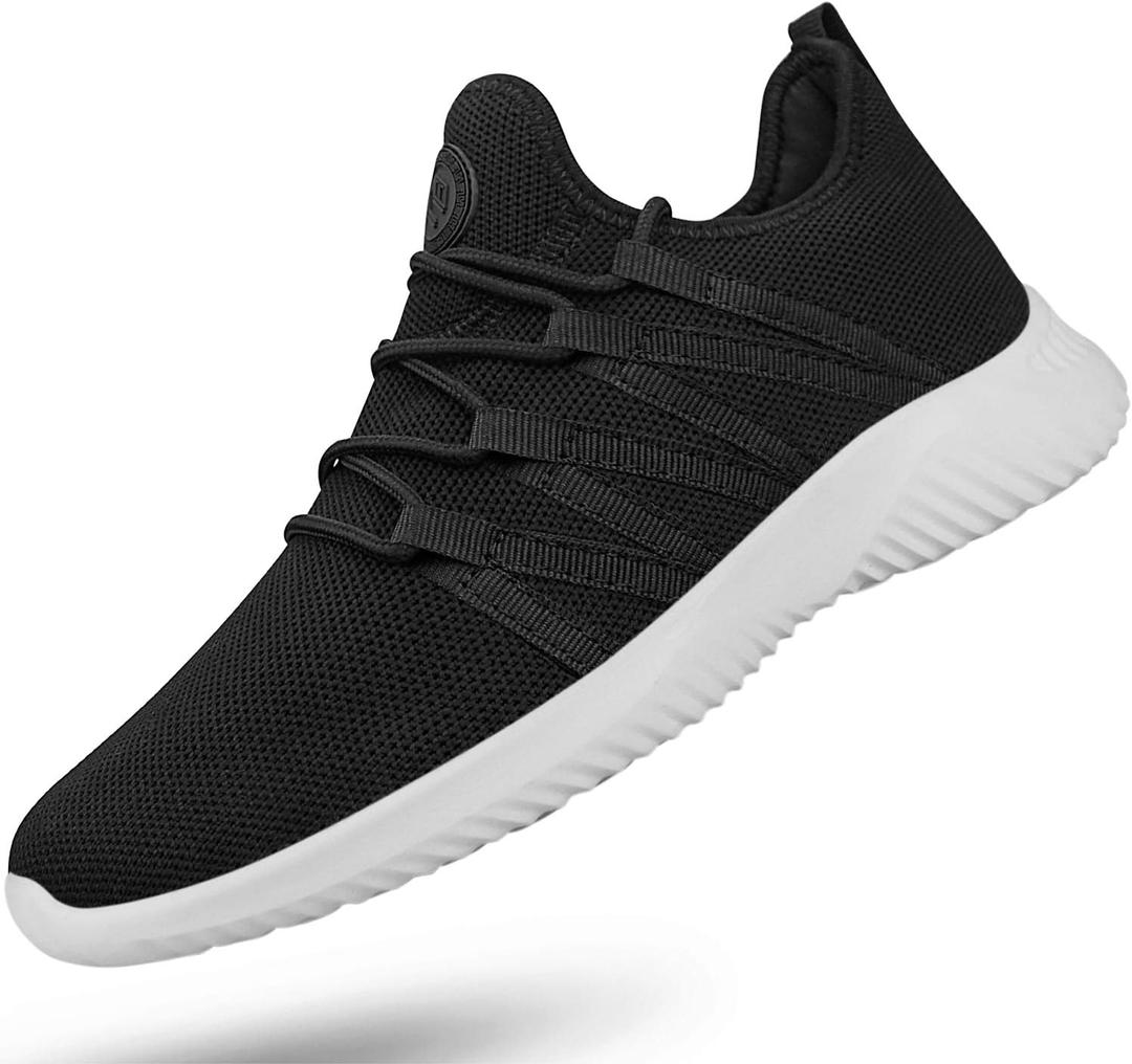 Feethit Mens Slip On Running Shoes Breathable Lightweight Comfortable Fashion Non Slip Sneakers for Men (7.5, Cs05 Black)